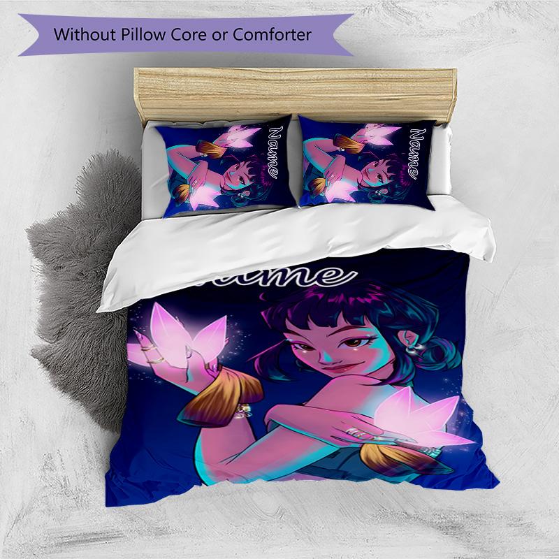 3pcs KPop Demon Hunters14 Cover Set - Personalized Name, HD Printed Bedding with 1 Cover and 2 Pillowcases - Perfect for Home Decor, Easy Care