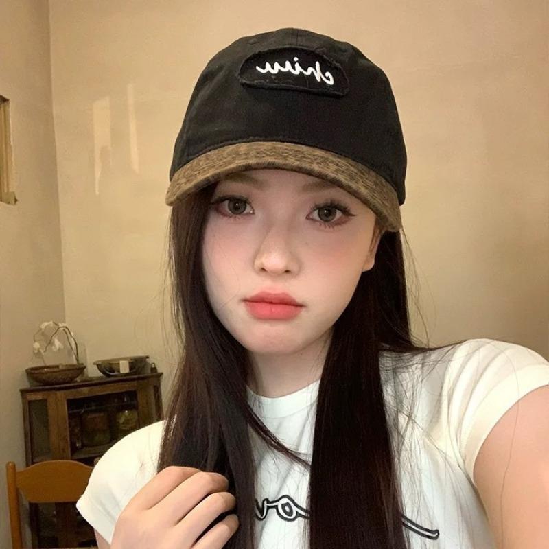 Retro Leopard Print Baseball Cap, American Men's and Women's Sun Protection Color Blocked Duck Tongue Hat, Adjustable Style