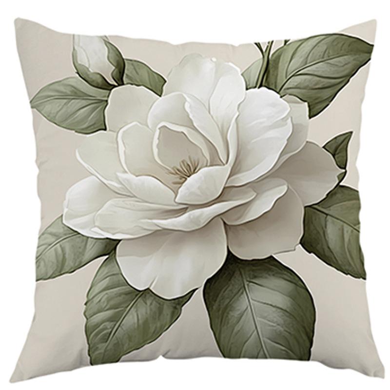 New Plant Flower Pillow Cover for Home Bedroom Sofa Cushion Cover Soft Printed Cushion Cover