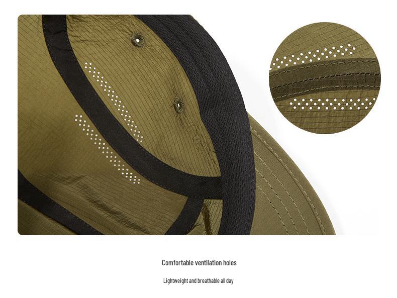 Spring Quick-Dry Waterproof Flat Brim Cap - Lightweight Sunshade for Outdoor Activities