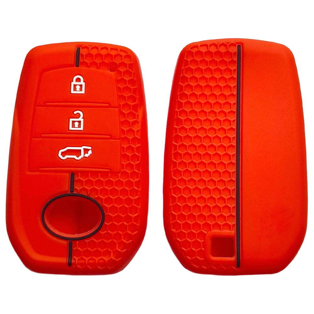 3 Buttons Silicone Car Key Holder Shell Case Cover Keychain For Toyota Corolla Hatchback Yaris Cross Hilux Lc200 Lc250 Lc300