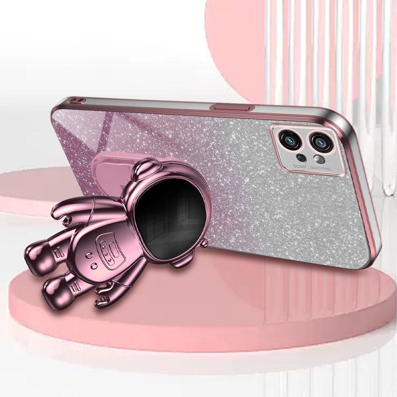 For Motorola Moto G32 4G Case Astronaut Kickstand Glitter Phone Cover