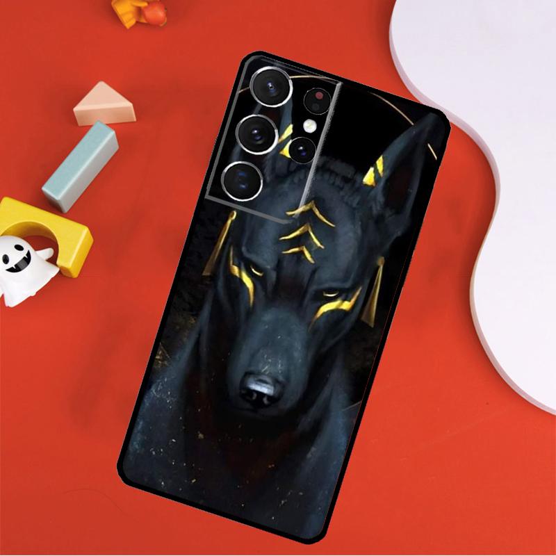 Egypt Nefertiti Anubis Ankh Phone Case For Samsung Galaxy S25 Ultra S9 S10 S20 S21 FE S22 S23 S24 Plus S24 Ultra Cover