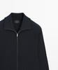 Massimo Dutti Cotton Cable Knit Zip-Up Cardigan