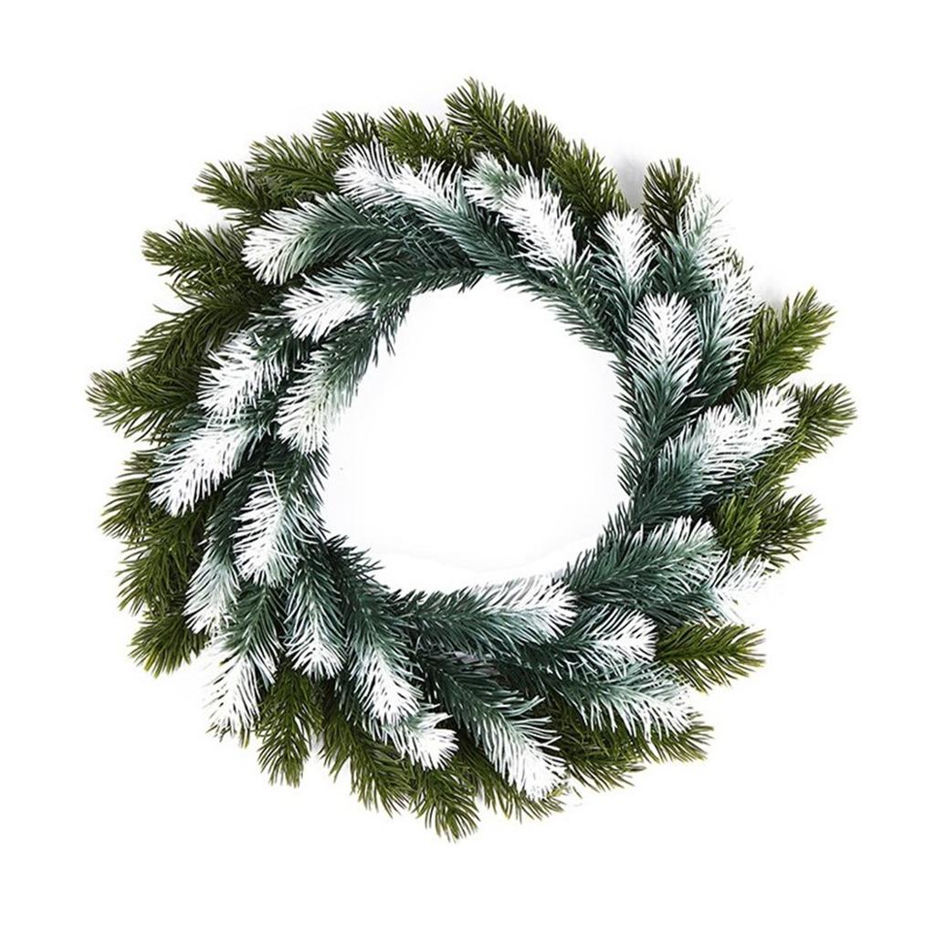 Artificial Christmas Decoration Festive Atmosphere Front Door Decor Artificial Wreath Flexible Decoration Lifelike Appearance