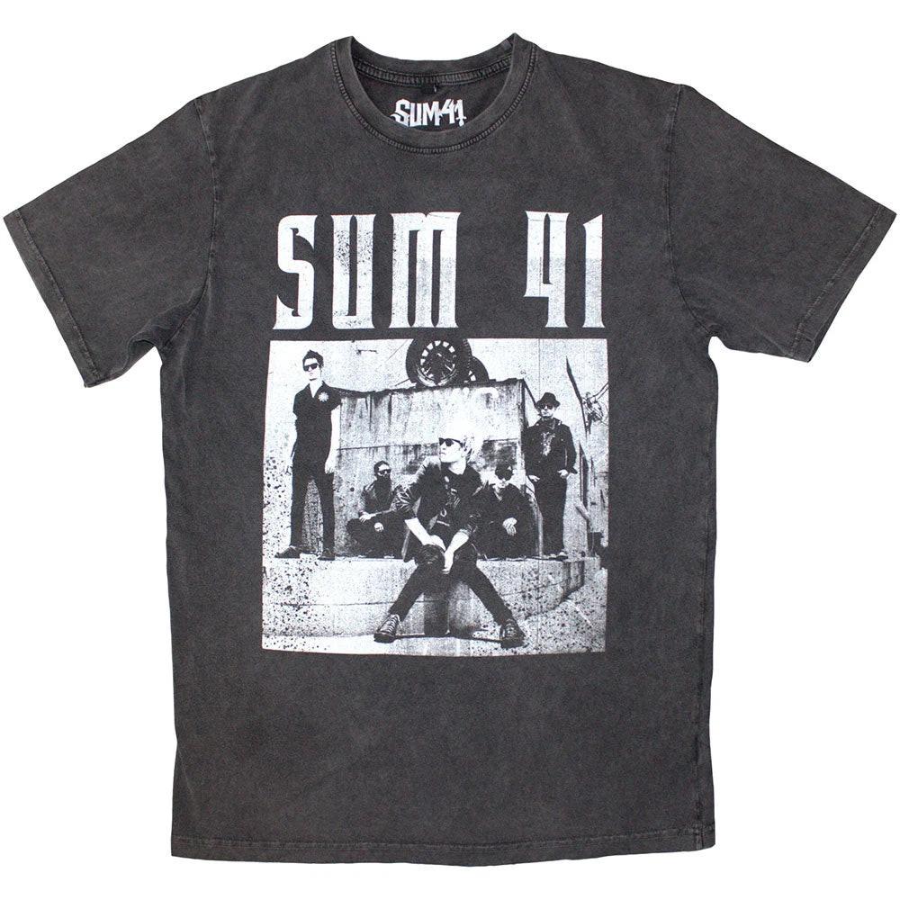 Футболка Sum 41 с эффектом варёного денима: Коробка Фото ОФИЦИАЛЬНОЕ НОВОЕ 4XL
