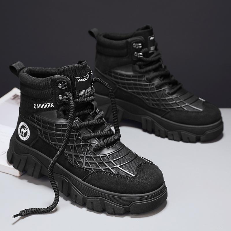 Fashion CYYTL Mens Boots Ankle Casual Shoes Leather Cowboy Winter Combat Tactical Motorcycle Chelsea Work Outdoor Hiking Designer Luxury