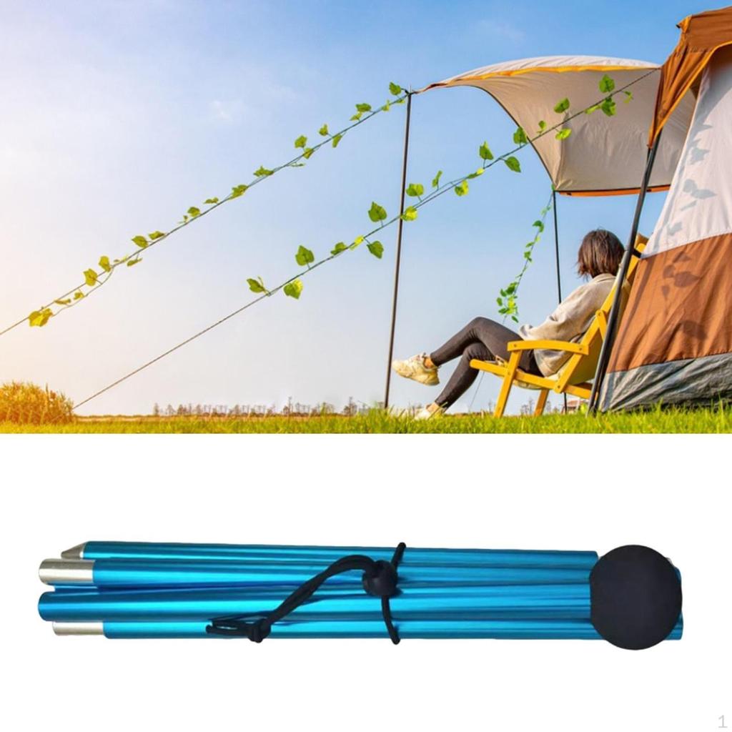 Canopy Rod Tarp Pole Five Sections Beach Shelter,Replacement Multifunctional Bracket,Support Tent