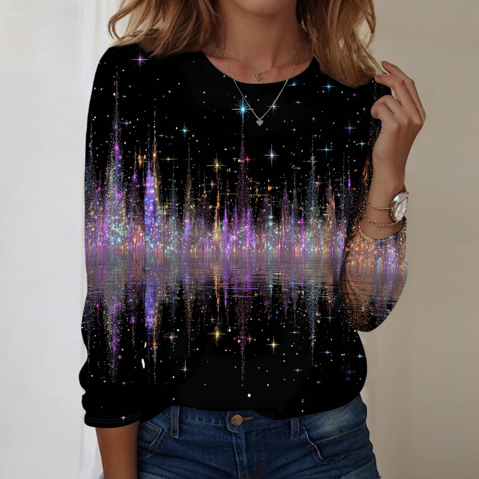 

Рубашки с длинным рукавом для женщин, милые футболки с графическим принтом, блузки, повседневные базовые топы больших размеров, пуловеры XL