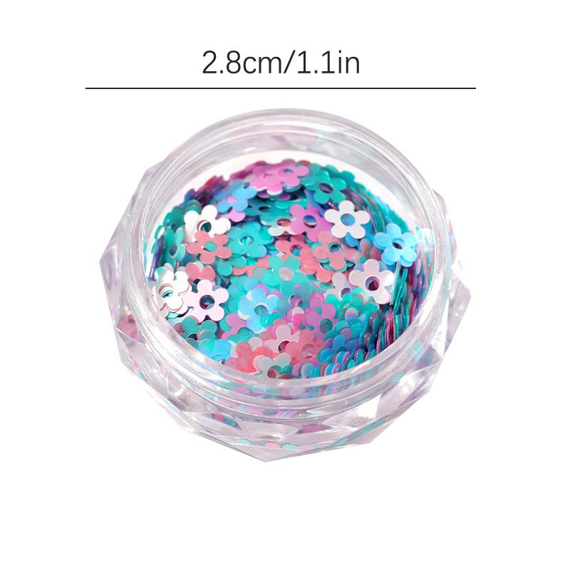 1Jar Mixed Candy Color Foil Flakes Nail Sequins Nail Art Decoration Manicure Tips Charms For Women Girls Diy Accessories