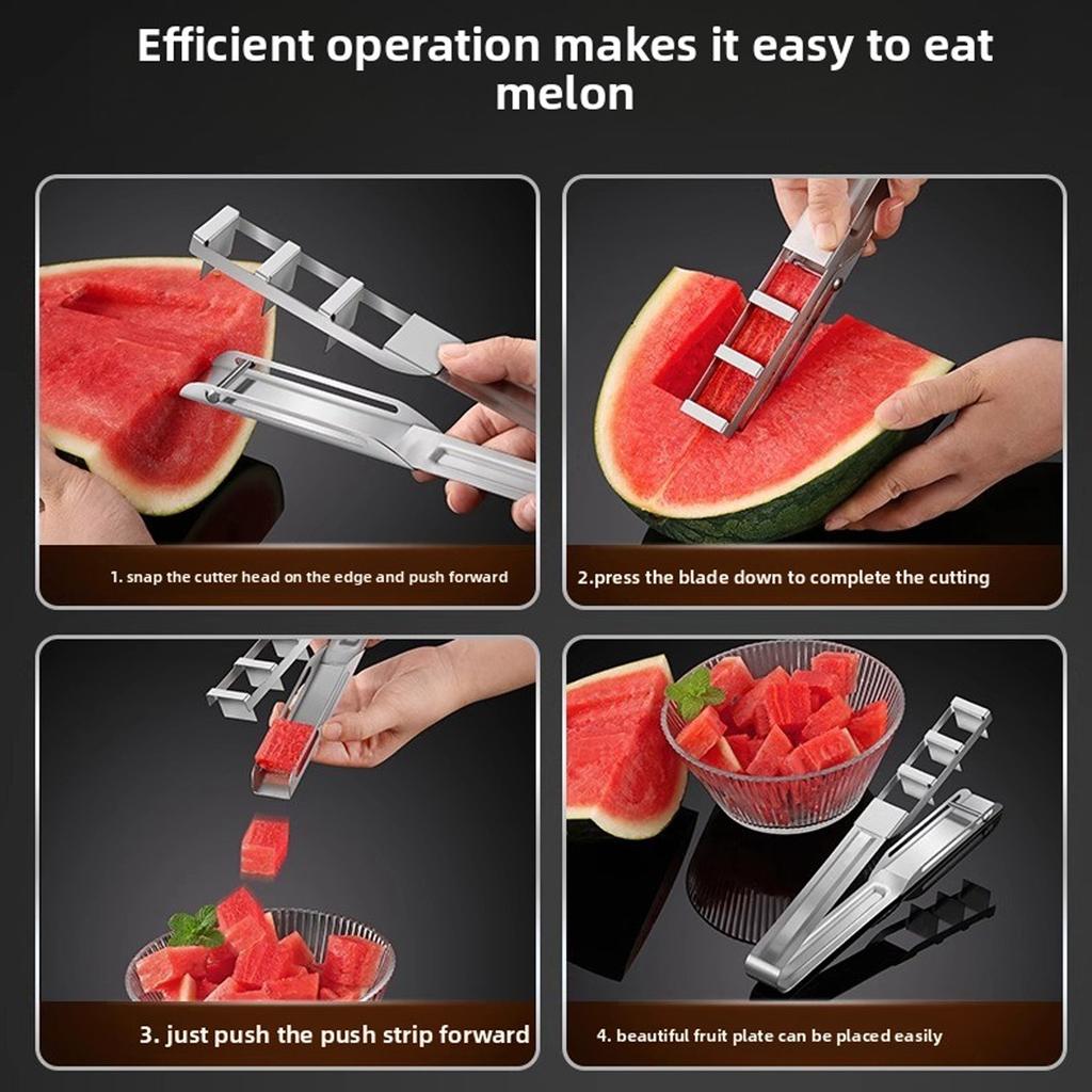 Fruchtschneider Melonenwürfel Melonschneider Wassermelonenschneider Gitter Anti-Rutsch Multifunktional Abnehmbar Melonenwürfel Für Cantaloupe Papaya