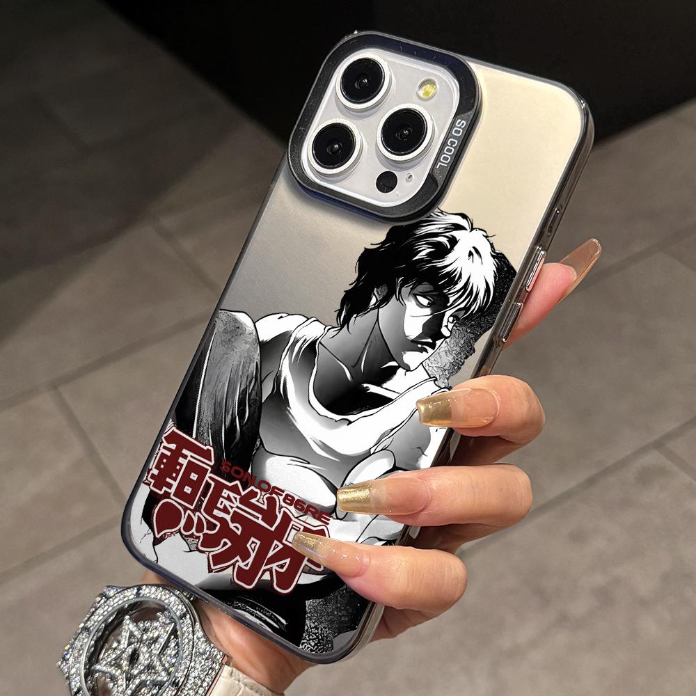 

Anime Hanmas Baki Phone Case for Samsung Galaxy A56 A55 A54 A53 A52 A26 A17 A16 A12 A07 A06 4G 5G Silver Hard Cover Galaxy A52 5G