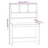 VidaXL Bureau avec étagères Blanc 102x45x148 cm Bois d'ingénierie 823000