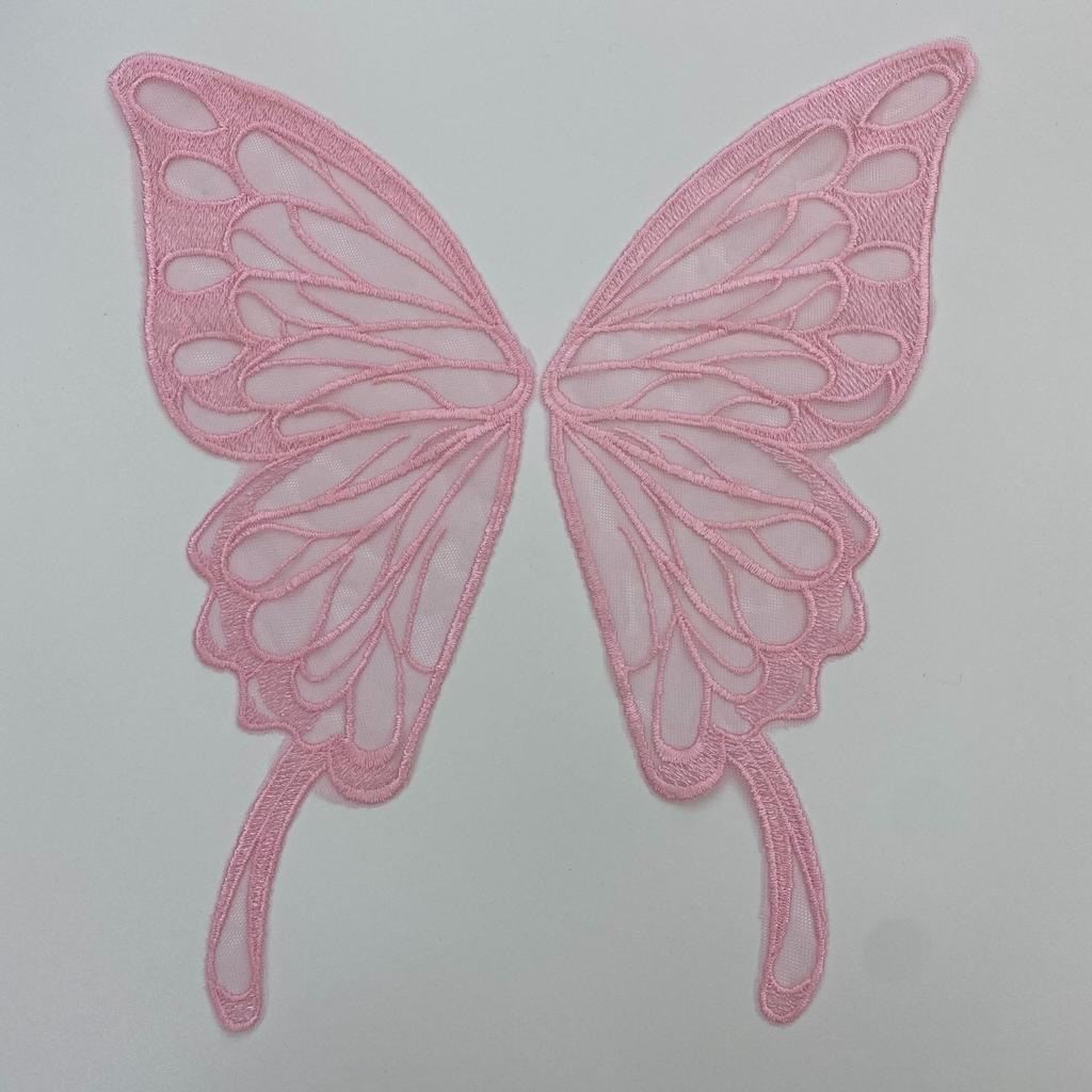 Large Water-Soluble Lace Embroidery Butterfly Pair, Back Flower, Applique Lace Diy Butterfly Cloth Sticker Collar Flower Accessories