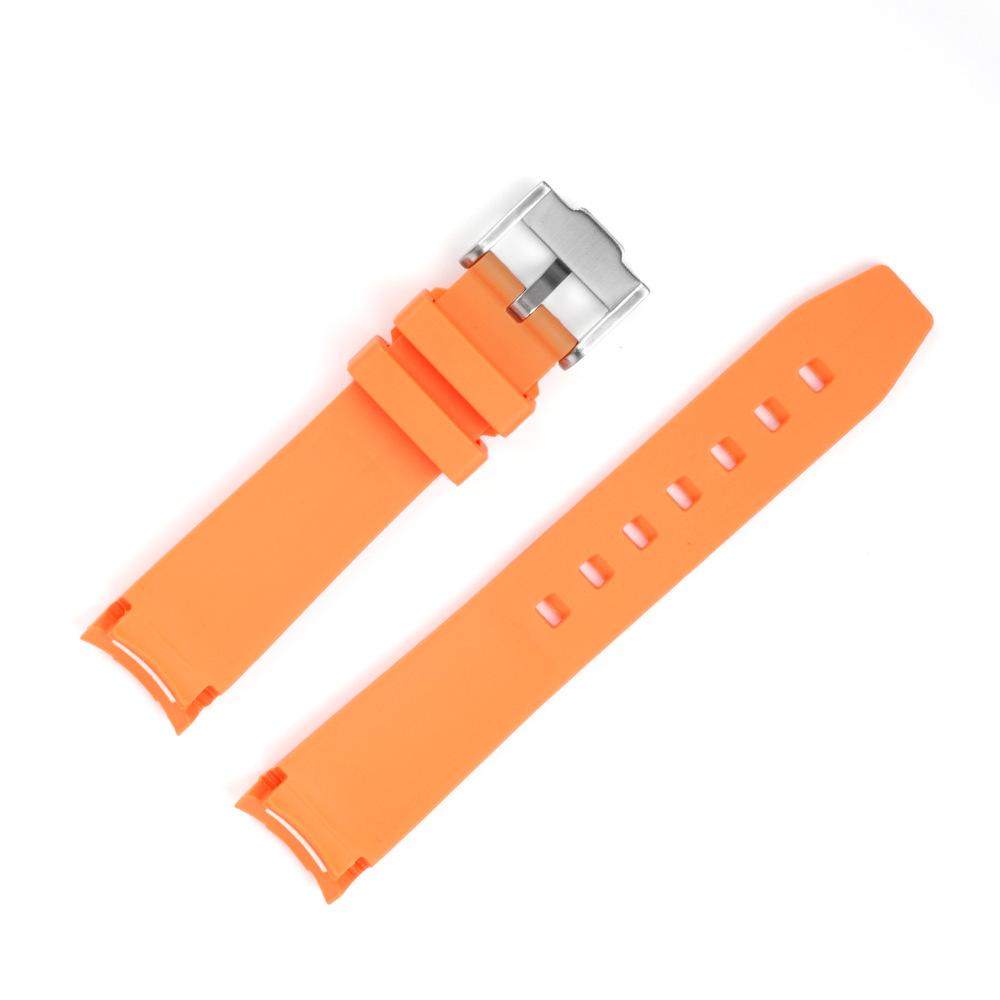 Curved Interface Rubber Watch Strap 20mm Men Women Waterproof Sports Watch Band for Moonswatch Watchband Watch Accessories