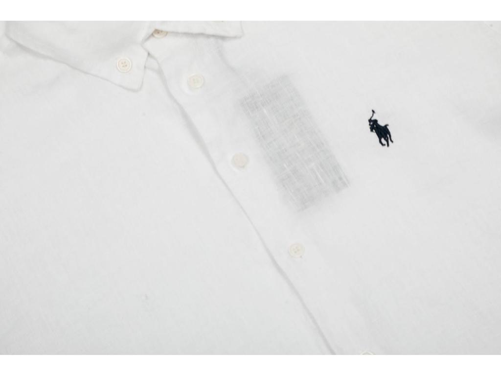 2025 Sommer Ralph RL Little Pony Besticktes Reines Leinen Göttinnen-Kurzarmhemd