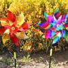 Sparkling Reflective Bird Repeller Pinwheels - Outdoor Wind Spinner Scarecrow for Garden, Lawn, Yard & Farm, Scares Birds Away