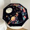 Galactic Cat Adventure: Colorful Cosmic Umbrella - Auto Open/Closed, Outdoor Gear for Travelers, Lightweight and Durable 032