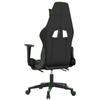 Vidaxl Massage Gaming Chair With Footrest, Black-Green, Eco-Leather