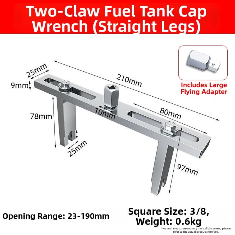 Регулируемый универсальный гаечный ключ для крышки топливного бака, многозахватный, для снятия топливного насоса, автомобильные аксессуары, для прямого и изогнутого топливного бака Right Angle