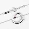 TIFFANY&Co. Open Heart Necklace Silver925/Pink Sapphire 3.5g Women Used