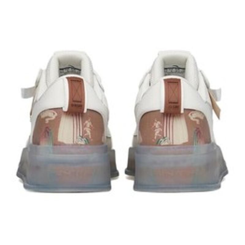 Anta Anti-Slip Wear-Resistant Low-Top Skateboard Shoes Women's White Gray Brown Sneakers 922228030-6