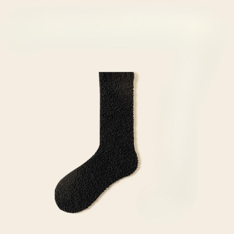 

Женщины Зимой с Толстым Вельветом для Сохранения Тепла Не Носок-труба для Сна Луна Сын Дом 1 pair чёрный