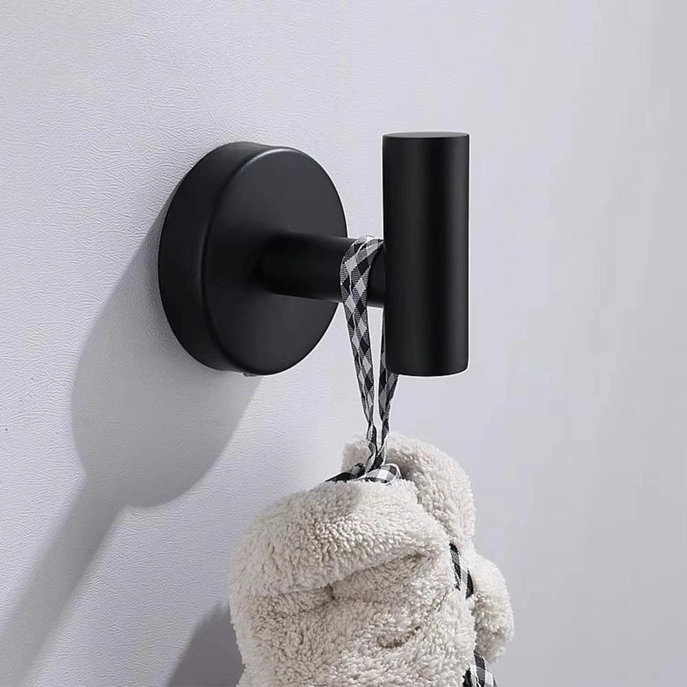 2PCS Stainless Steel Suction Cup Hooks Detachable Robe Hangers Space Saving Wall Hook  Bedroom