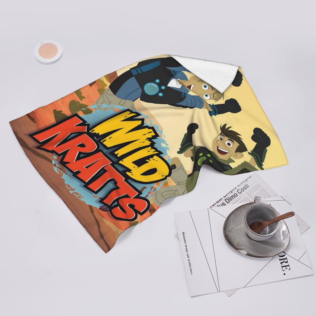Wzór Logo Wild Kratts Miękki Ręcznik do Twarzy Szybkoschnący Basen Łazienka Bawełniane Ręczniki Chłonne