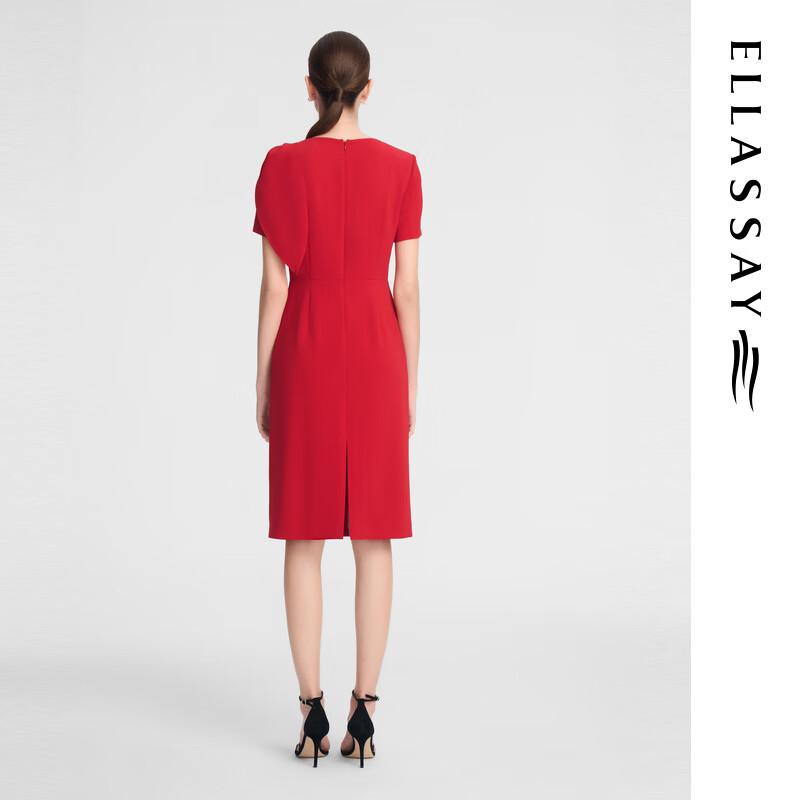 ELLASSAY Spring/Summer Tri-Acetate Shoulder Bow Bubble Dress