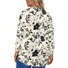 Moda Donna Taglia Grande Girocollo Manica Lunga Stampa Casual Ampio Pullover Top