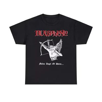 Blasphemy Upadły Anioł Zagłady Koszulka Vintage Czarna Death Metal Zemsta Beherit Unisex Koszulka