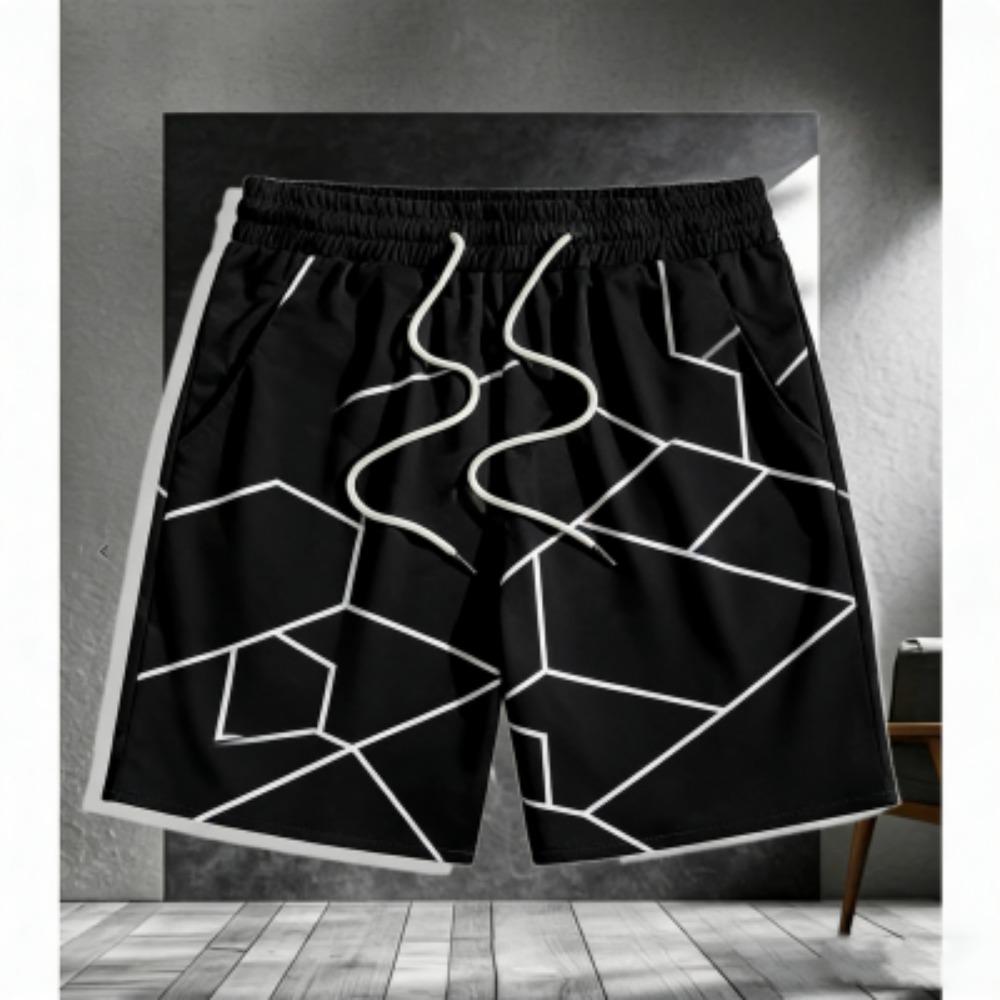 Vzor čísel Letní kraťasy Pánské Street Fashion 3D Tištěné Trendy Ležérní Outdoorové Sportovní Kraťasy pro Muže i Ženy