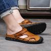 38-48 Summer Men's Large Size Leather Beach Sandals