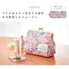 Made In Makeup Pouch Featuring Sanrio Characters and Liberty Floral Prints Globe by Cyalel Yahata Stylish, Japan, Clasp-Closed (Fruit Red)