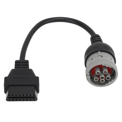 6Pin To 16PIN OBD1 To OBD2 Diagnostic Cable Diagnostic Scanner Converter for J1708 Heavy Duty Truck