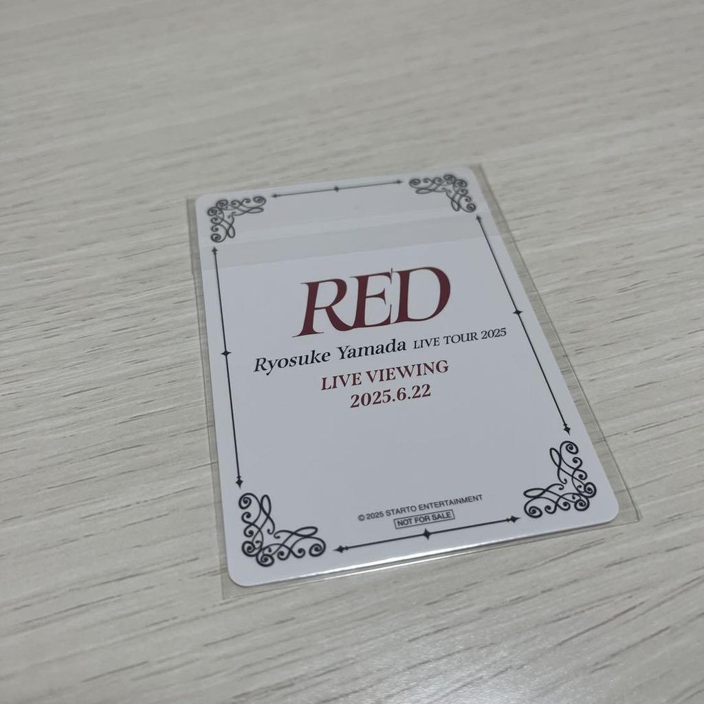 [USED] RED Yamada Ryosuke Live Viewing Bonus