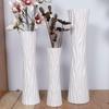 Modern White Ceramic Floor Vase: European Minimalist Design for Living Room Ornaments, Dried & Silk Flowers