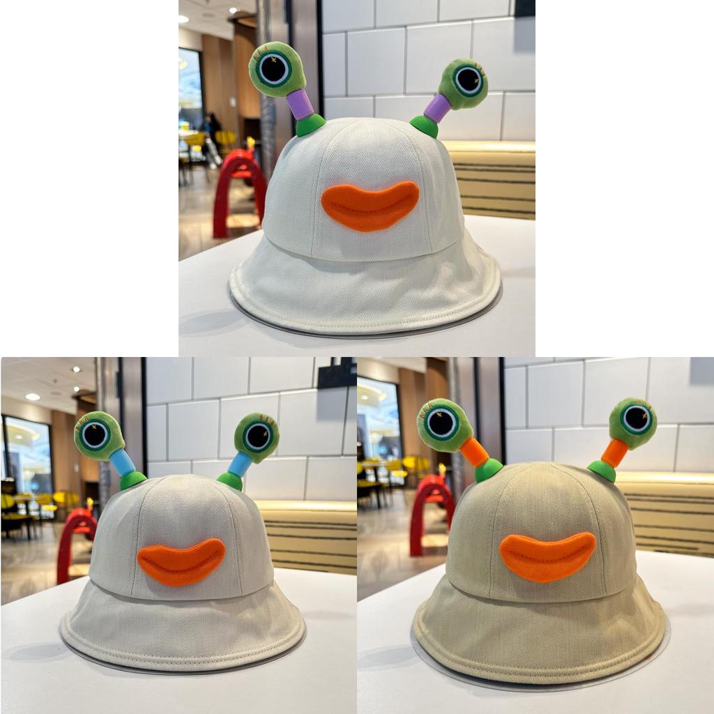 Cute Frog Eyes Glow Fisherman Hat Girls Spring Summer Sunshade Sunscreen Bucket Hat Lovely