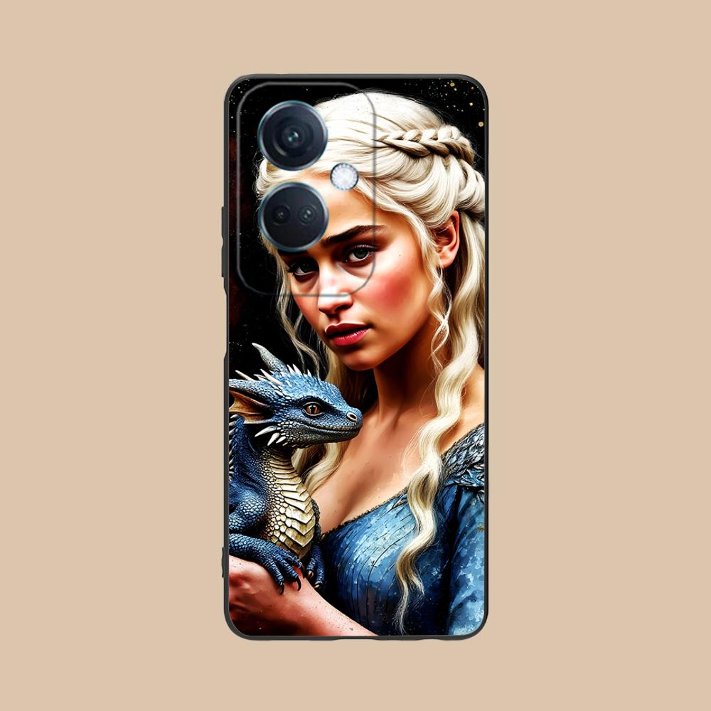 Dragon Queen Matte TPU Mobile Phone Case for OPPO Reno 14 13 12 11 10 9 8 7 6 5 F T Pro 5G Colorful Printing Cover