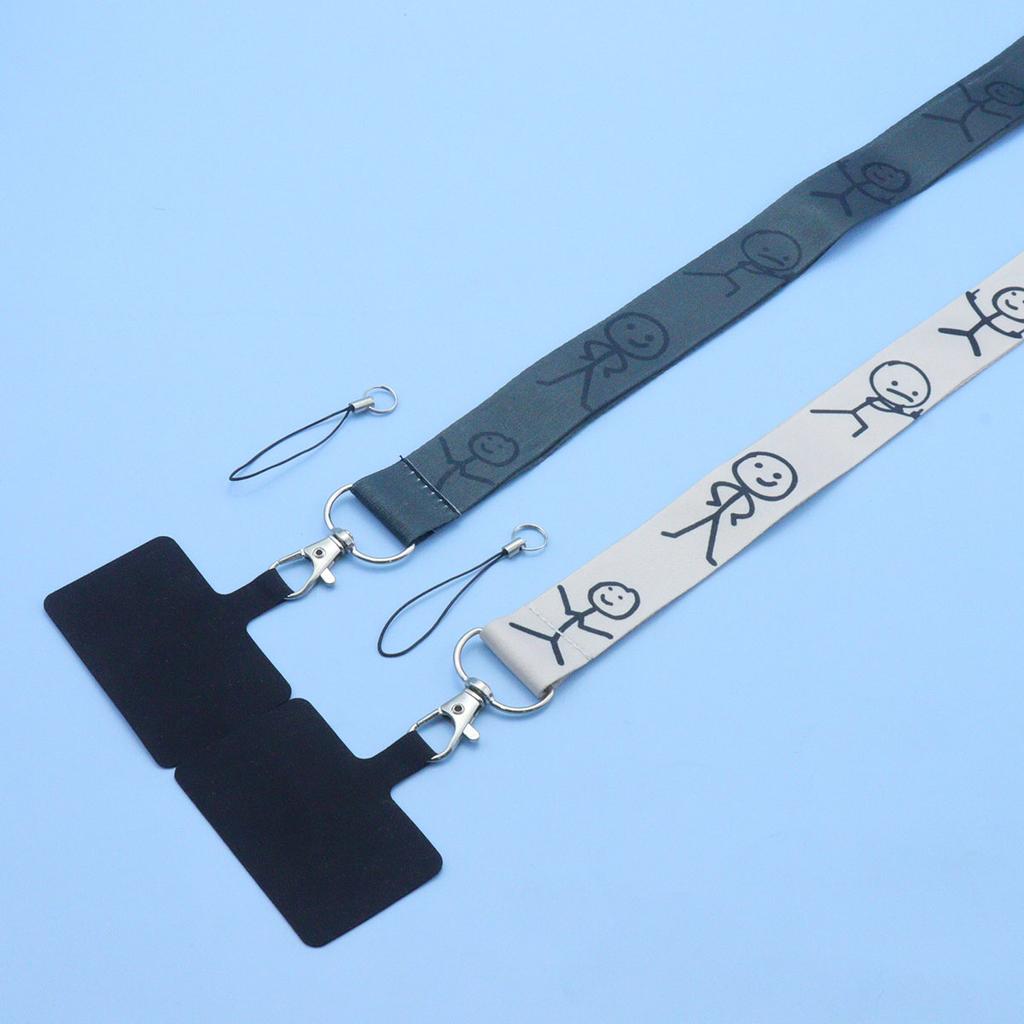 Handmade, Cartoon Phone Lanyard Removable Removable Match Man Illustration Cup Camera Door Card Neck Strap Lanyard Accessory
