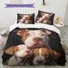 Pitbull Pattern Bedding Home Decoration Birthday Gift (1 * duvet cover + 2 * pillowcase, without core)