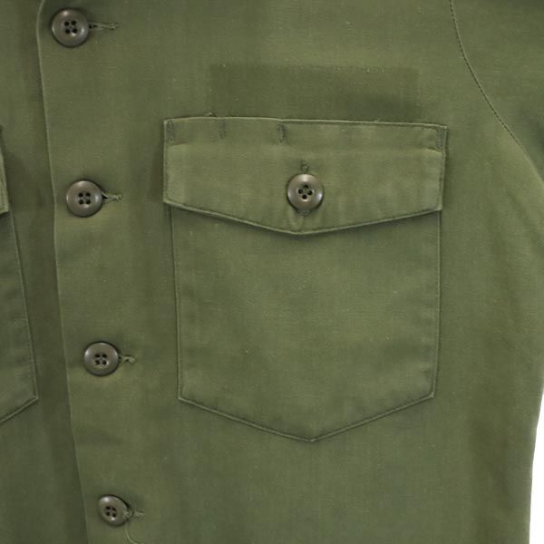 US ARMY Vintage Utility Long Sleeve Military Shirt Khaki Men's Used