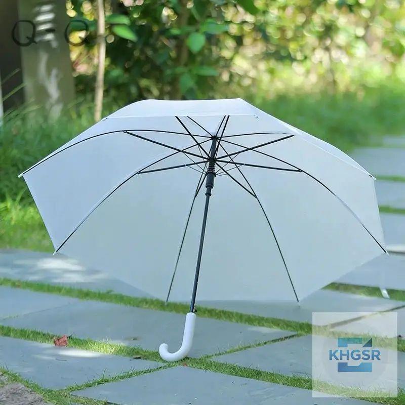 Transparent Clear Umbrella with Embossed Pattern - Stylish Rain Umbrella for Women and Men