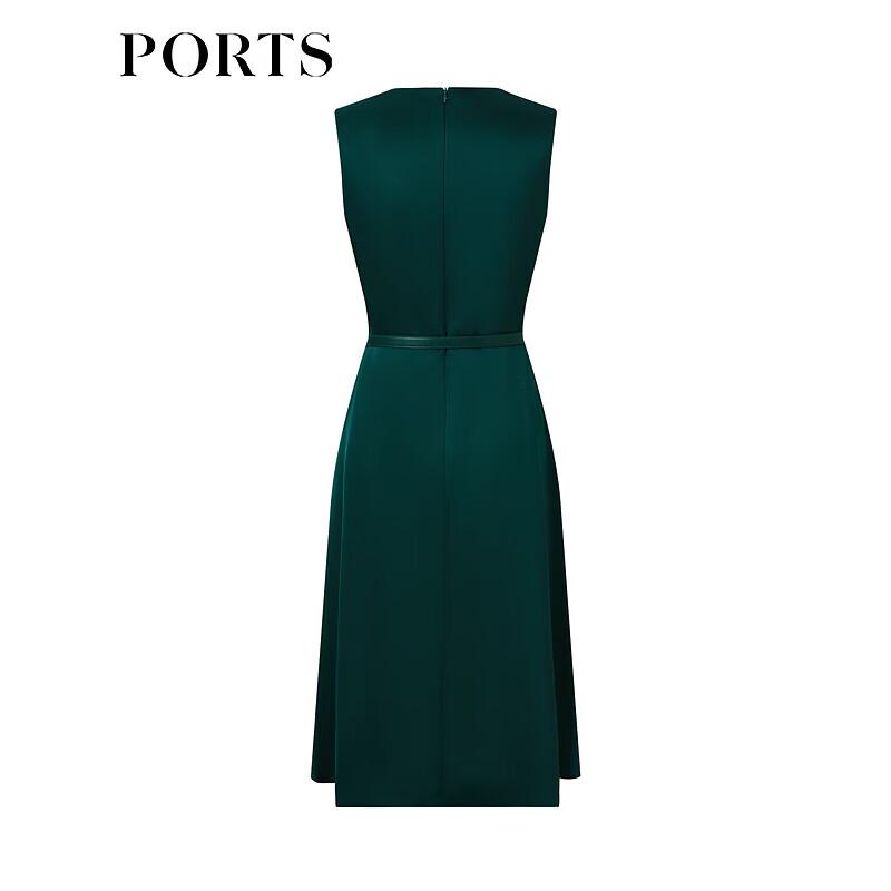 PORTS Women's Elegant Waist-Cinching Sleeveless Dress