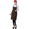 Solid Color Back Self-Tie Kitchen Restaurant Cooking Bib Apron with Pocket