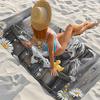 Black Lion White Tiger Stripe Water-Absorbent Quick-Drying Bathrobe Sports Shawl Towel Special Equipment and Supplies For Beach