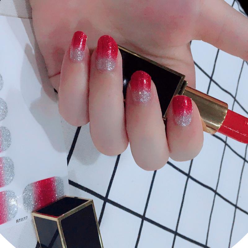 Verlaufs Gänseblümchen Nagelsticker Vollsticker 3D Nagelkunst Sticker Wasserdichter Nagelsticker Vollsticker