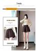 Women's Elastic Waist Woolen A-Line Shorts - Autumn/Winter 2024, Versatile Loose-Fit Bootcut for a Slimming Casual Look