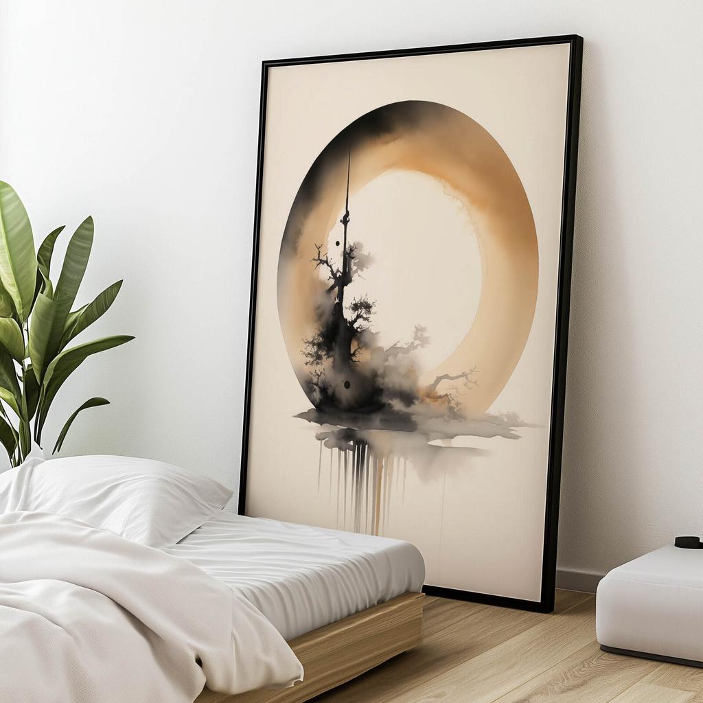 Koło Zen Koło Zen, 50X70 Cm, Bez Ramy, Płótno Premium Na Blejtramie